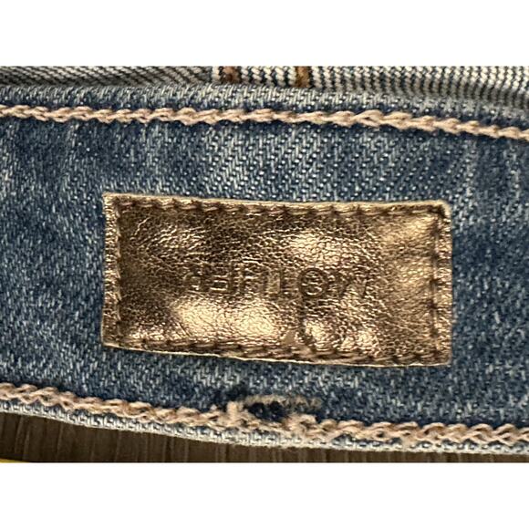 MOTHER The Insider Crop Step Fray Denim Jeans In Shoot To Thrill Wash Size 30”. - Picture 16 of 16